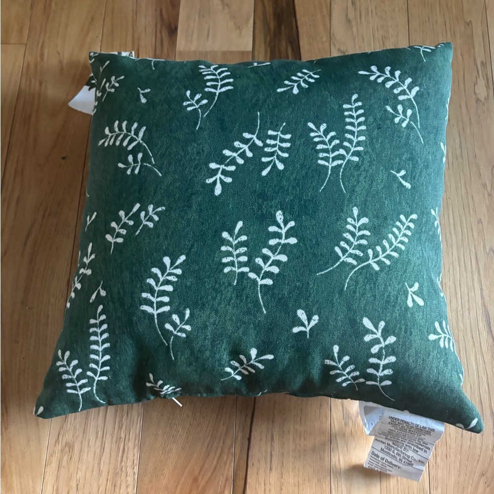 Jordan Green and White Decorative Pillow - Picture 2 of 8